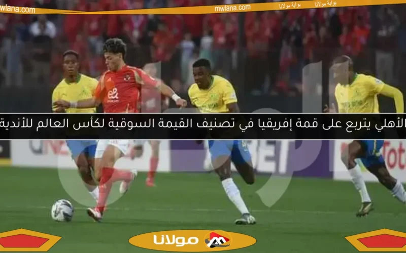 الأهلي يتربع على قمة إفريقيا في تصنيف القيمة السوقية لكأس العالم للأندية