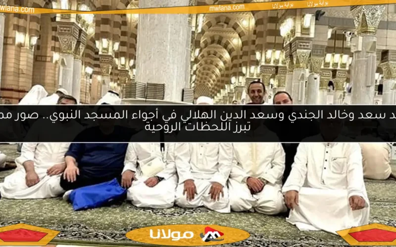 أحمد سعد وخالد الجندي وسعد الدين الهلالي في أجواء المسجد النبوي.. صور مميزة تبرز اللحظات الروحية