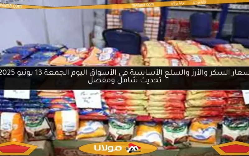 أسعار السكر والأرز والسلع الأساسية في الأسواق اليوم الجمعة 13 يونيو 2025: تحديث شامل ومفصل
