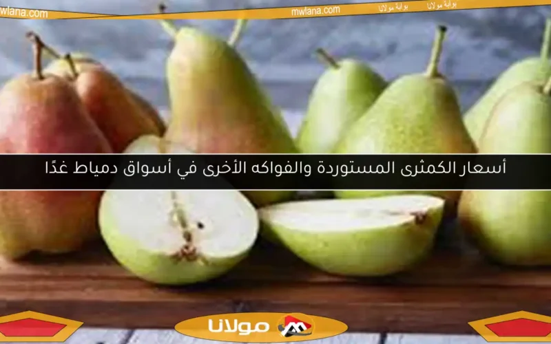أسعار الكمثرى المستوردة والفواكه الأخرى في أسواق دمياط غدًا