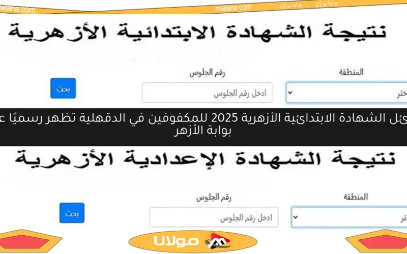 أوائل الشهادة الابتدائية الأزهرية 2025 للمكفوفين في الدقهلية تظهر رسميًا على بوابة الأزهر