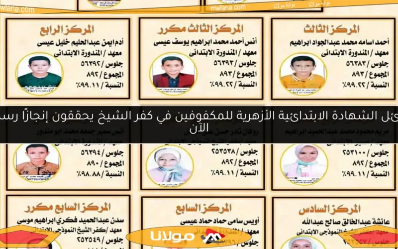أوائل الشهادة الابتدائية الأزهرية للمكفوفين في كفر الشيخ يحققون إنجازًا رسميًا الآن