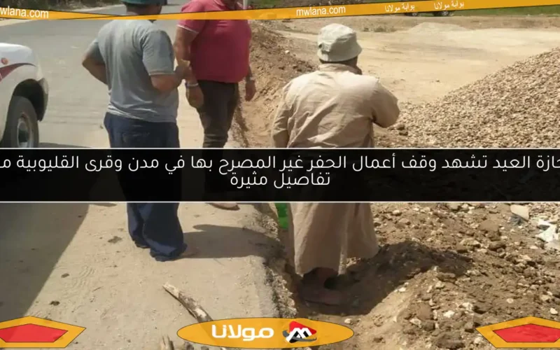 إجازة العيد تشهد وقف أعمال الحفر غير المصرح بها في مدن وقرى القليوبية مع تفاصيل مثيرة