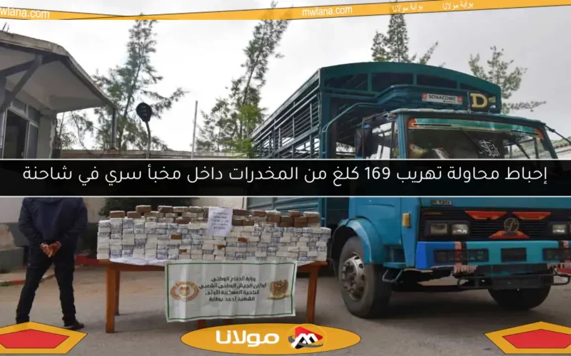 إحباط محاولة تهريب 169 كلغ من المخدرات داخل مخبأ سري في شاحنة