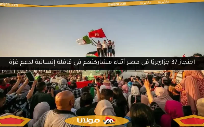 احتجاز 37 جزائريًا في مصر أثناء مشاركتهم في قافلة إنسانية لدعم غزة