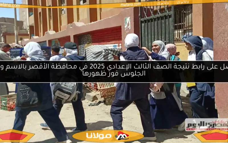 احصل على رابط نتيجة الصف الثالث الإعدادي 2025 في محافظة الأقصر بالاسم ورقم الجلوس فور ظهورها