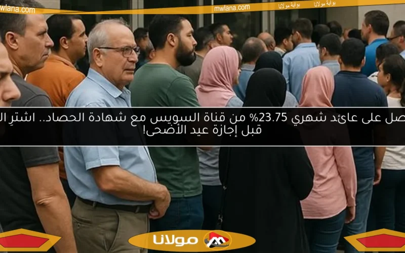 احصل على عائد شهري 23.75% من قناة السويس مع شهادة الحصاد.. اشترِ الآن قبل إجازة عيد الأضحى!
