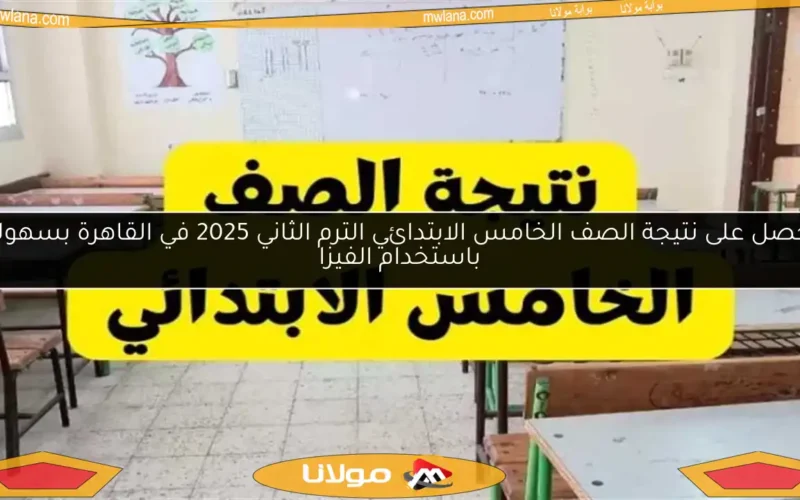 احصل على نتيجة الصف الخامس الابتدائي الترم الثاني 2025 في القاهرة بسهولة باستخدام الفيزا
