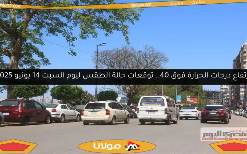 ارتفاع درجات الحرارة فوق 40.. توقعات حالة الطقس ليوم السبت 14 يونيو 2025