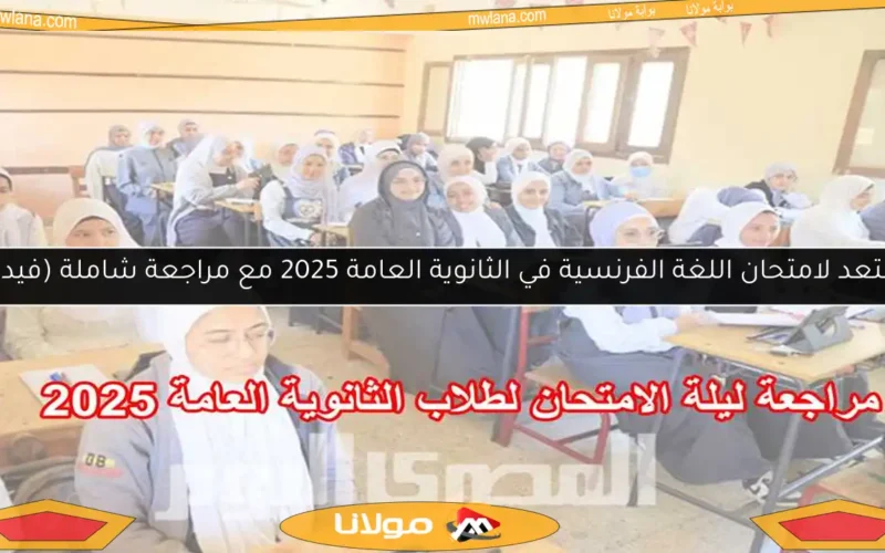 استعد لامتحان اللغة الفرنسية في الثانوية العامة 2025 مع مراجعة شاملة (فيديو)
