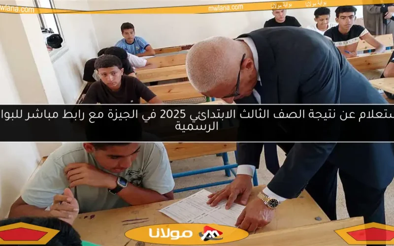 استعلام عن نتيجة الصف الثالث الابتدائي 2025 في الجيزة مع رابط مباشر للبوابة الرسمية
