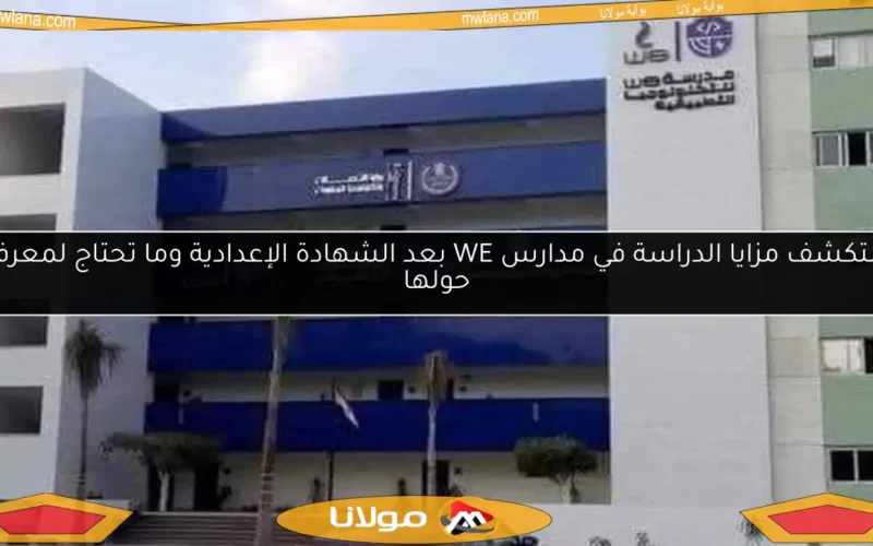 استكشف مزايا الدراسة في مدارس WE بعد الشهادة الإعدادية وما تحتاج لمعرفته حولها