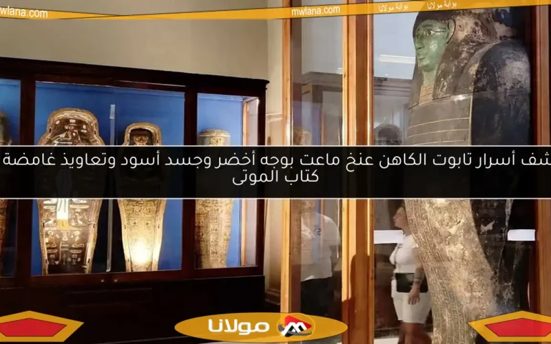 اكتشف أسرار تابوت الكاهن عنخ ماعت بوجه أخضر وجسد أسود وتعاويذ غامضة من كتاب الموتى