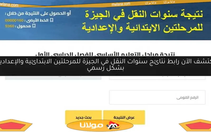 اكتشف الآن رابط نتائج سنوات النقل في الجيزة للمرحلتين الابتدائية والإعدادية بشكل رسمي