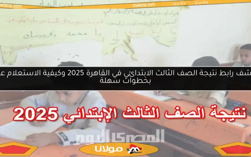 اكتشف رابط نتيجة الصف الثالث الابتدائي في القاهرة 2025 وكيفية الاستعلام عنها بخطوات سهلة
