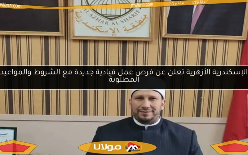 الإسكندرية الأزهرية تعلن عن فرص عمل قيادية جديدة مع الشروط والمواعيد المطلوبة