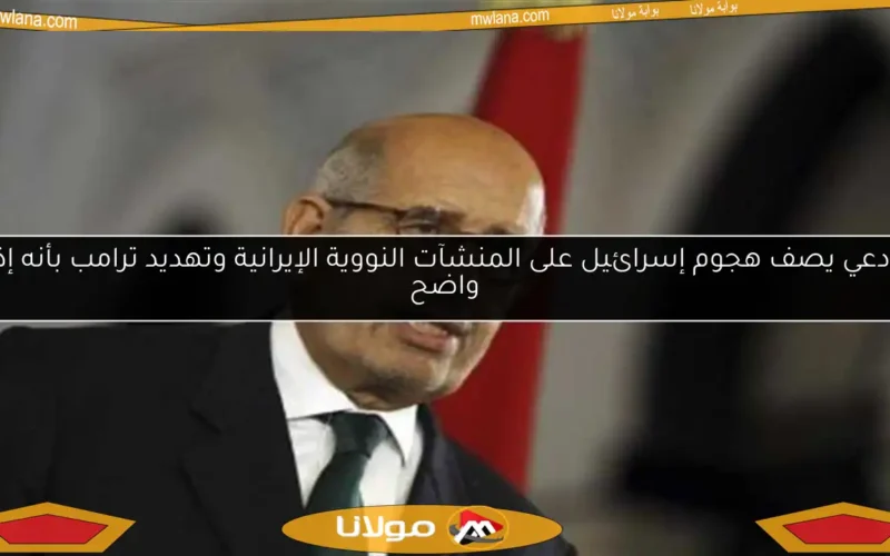 البرادعي يصف هجوم إسرائيل على المنشآت النووية الإيرانية وتهديد ترامب بأنه إذلال واضح