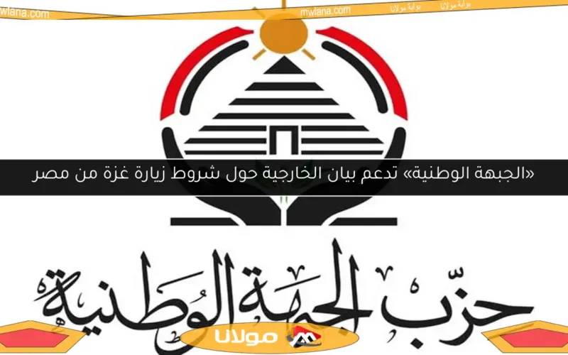 «الجبهة الوطنية» تدعم بيان الخارجية حول شروط زيارة غزة من مصر