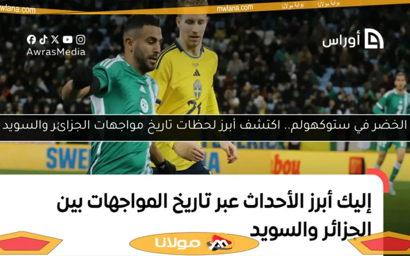 الخضر في ستوكهولم.. اكتشف أبرز لحظات تاريخ مواجهات الجزائر والسويد