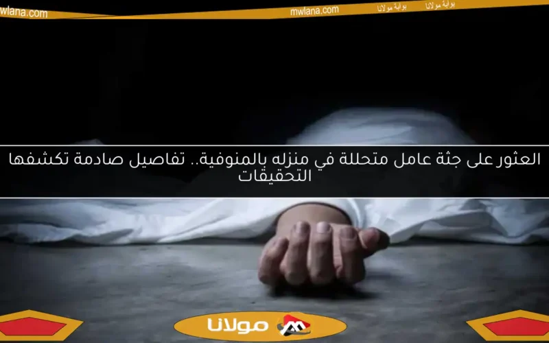 العثور على جثة عامل متحللة في منزله بالمنوفية.. تفاصيل صادمة تكشفها التحقيقات