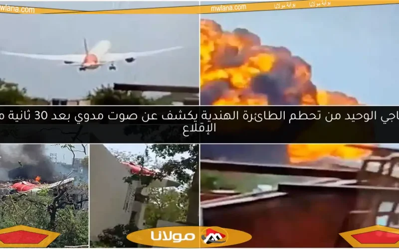 الناجي الوحيد من تحطم الطائرة الهندية يكشف عن صوت مدوي بعد 30 ثانية من الإقلاع