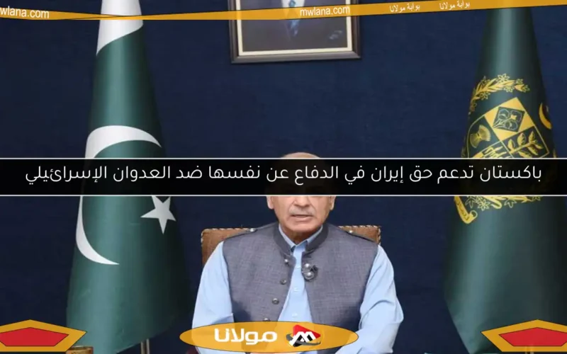 باكستان تدعم حق إيران في الدفاع عن نفسها ضد العدوان الإسرائيلي