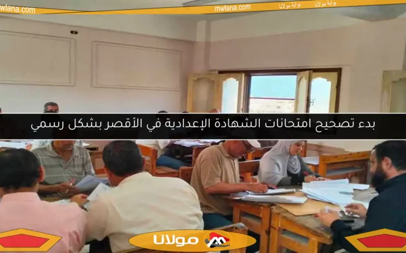 بدء تصحيح امتحانات الشهادة الإعدادية في الأقصر بشكل رسمي