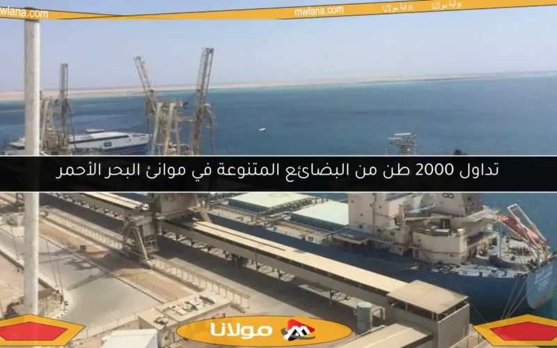 تداول 2000 طن من البضائع المتنوعة في موانئ البحر الأحمر