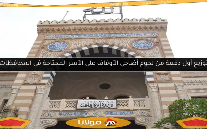 توزيع أول دفعة من لحوم أضاحي الأوقاف على الأسر المحتاجة في المحافظات