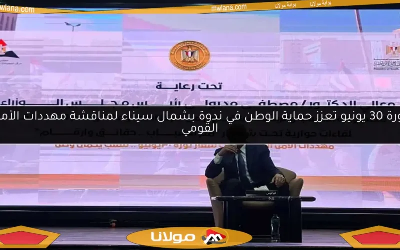 ثورة 30 يونيو تعزز حماية الوطن في ندوة بشمال سيناء لمناقشة مهددات الأمن القومي