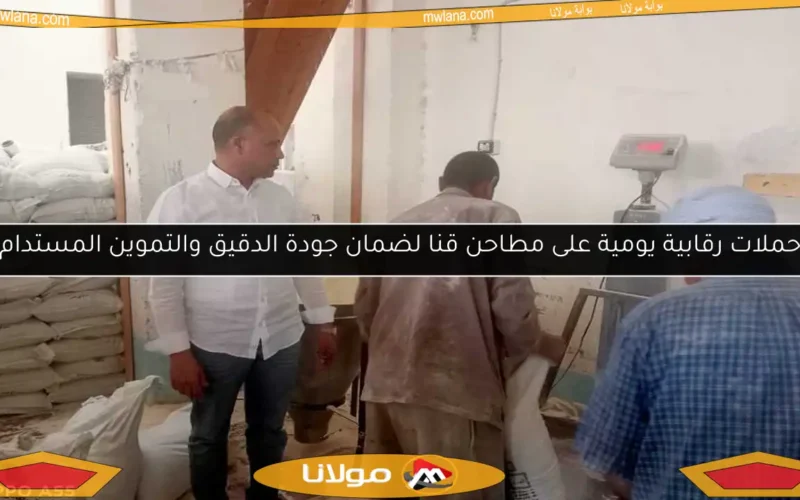 حملات رقابية يومية على مطاحن قنا لضمان جودة الدقيق والتموين المستدام