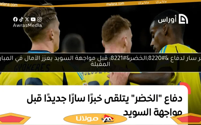 خبر سار لدفاع “الخضر” قبل مواجهة السويد يعزز الآمال في المباراة المقبلة