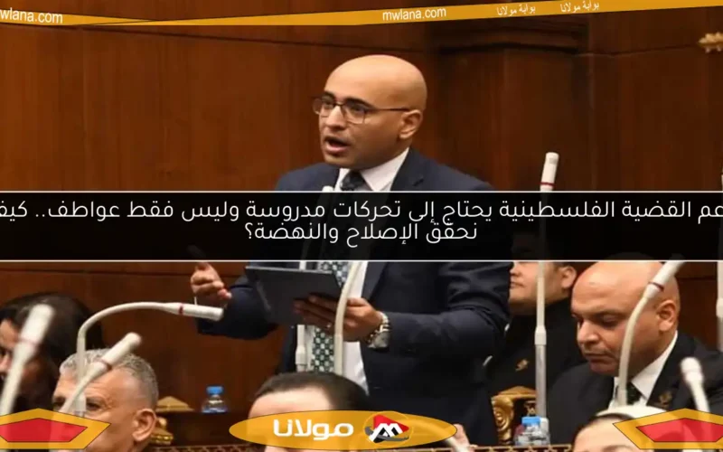 دعم القضية الفلسطينية يحتاج إلى تحركات مدروسة وليس فقط عواطف.. كيف نحقق الإصلاح والنهضة؟