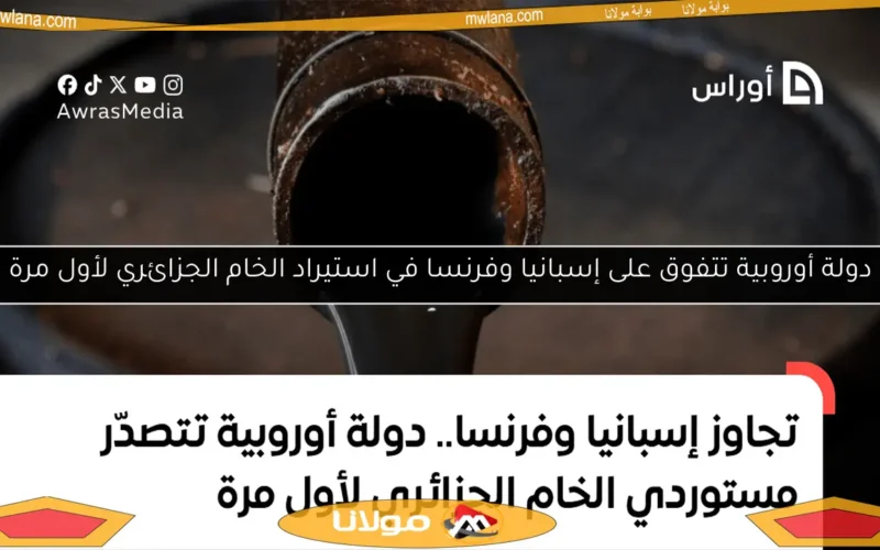 دولة أوروبية تتفوق على إسبانيا وفرنسا في استيراد الخام الجزائري لأول مرة