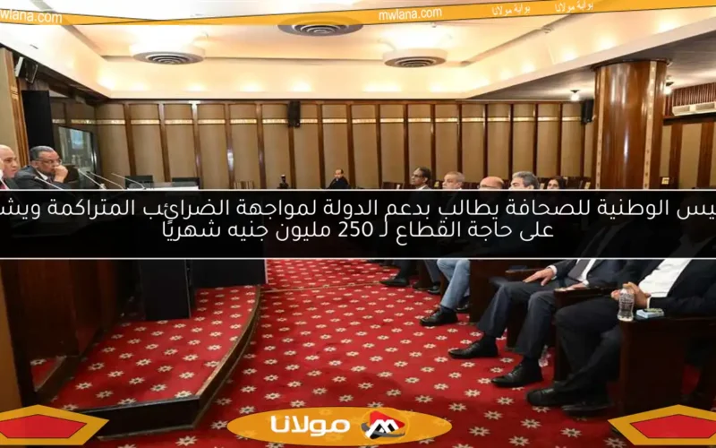 رئيس الوطنية للصحافة يطالب بدعم الدولة لمواجهة الضرائب المتراكمة ويشدد على حاجة القطاع لـ 250 مليون جنيه شهريًا