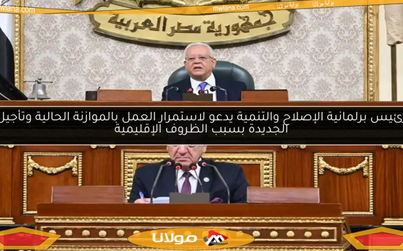 رئيس برلمانية الإصلاح والتنمية يدعو لاستمرار العمل بالموازنة الحالية وتأجيل الجديدة بسبب الظروف الإقليمية