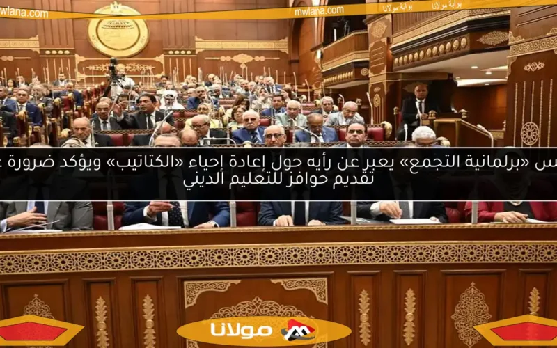 رئيس «برلمانية التجمع» يعبر عن رأيه حول إعادة إحياء «الكتاتيب» ويؤكد ضرورة عدم تقديم حوافز للتعليم الديني