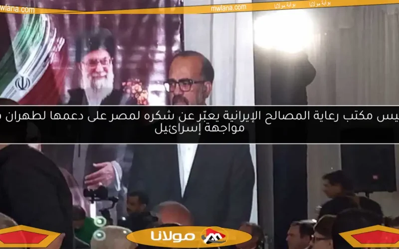 رئيس مكتب رعاية المصالح الإيرانية يعبّر عن شكره لمصر على دعمها لطهران في مواجهة إسرائيل