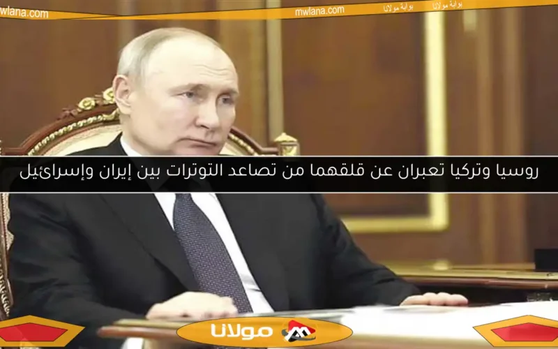 روسيا وتركيا تعبران عن قلقهما من تصاعد التوترات بين إيران وإسرائيل