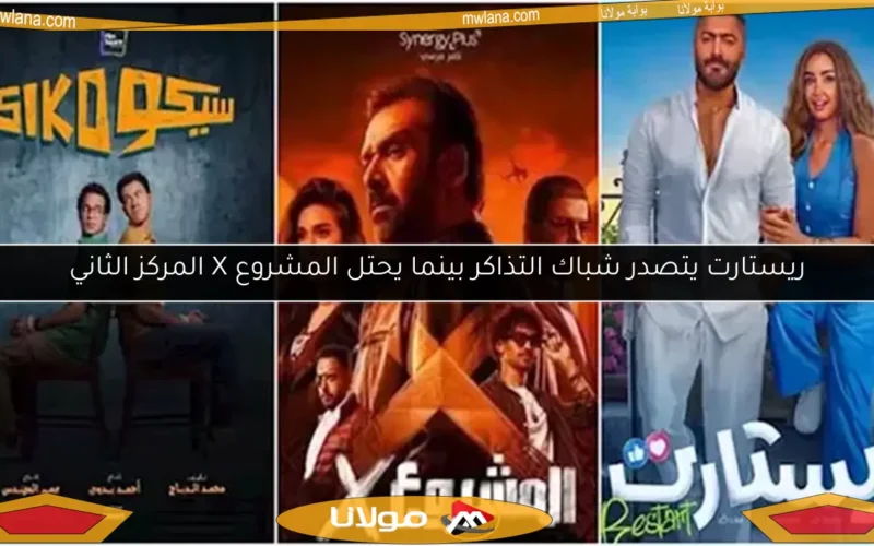ريستارت يتصدر شباك التذاكر بينما يحتل المشروع X المركز الثاني