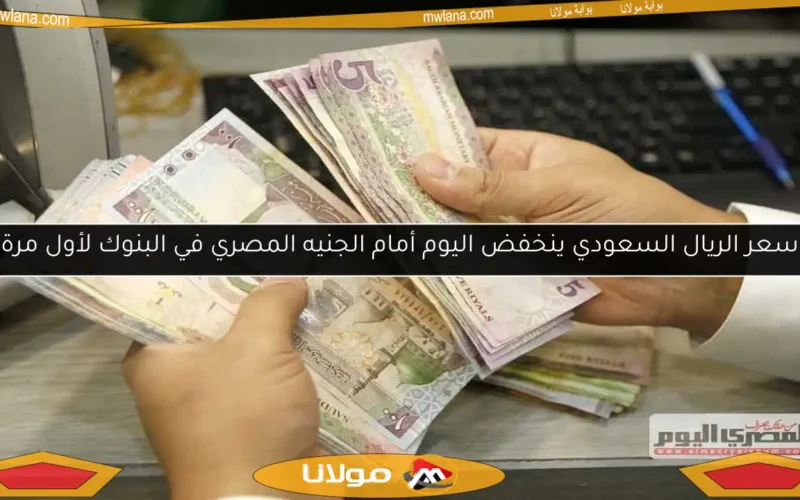 سعر الريال السعودي ينخفض اليوم أمام الجنيه المصري في البنوك لأول مرة