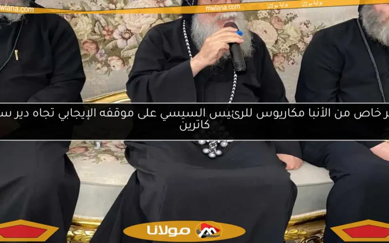 شكر خاص من الأنبا مكاريوس للرئيس السيسي على موقفه الإيجابي تجاه دير سانت كاترين