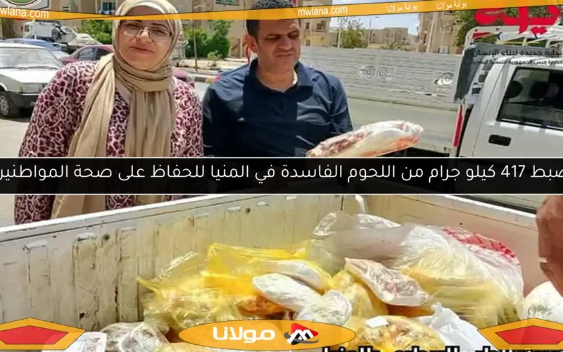 ضبط 417 كيلو جرام من اللحوم الفاسدة في المنيا للحفاظ على صحة المواطنين