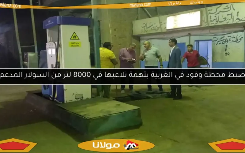 ضبط محطة وقود في الغربية بتهمة تلاعبها في 8000 لتر من السولار المدعم