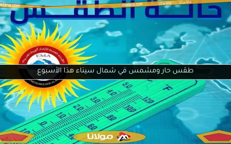 طقس حار ومشمس في شمال سيناء هذا الأسبوع