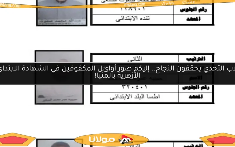 طلاب التحدي يحققون النجاح.. إليكم صور أوائل المكفوفين في الشهادة الابتدائية الأزهرية بالمنيا!