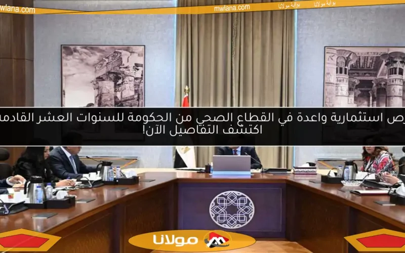 فرص استثمارية واعدة في القطاع الصحي من الحكومة للسنوات العشر القادمة.. اكتشف التفاصيل الآن!
