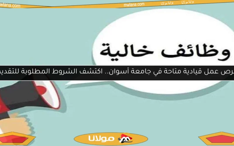 فرص عمل قيادية متاحة في جامعة أسوان.. اكتشف الشروط المطلوبة للتقديم