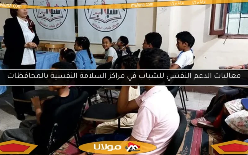 فعاليات الدعم النفسي للشباب في مراكز السلامة النفسية بالمحافظات