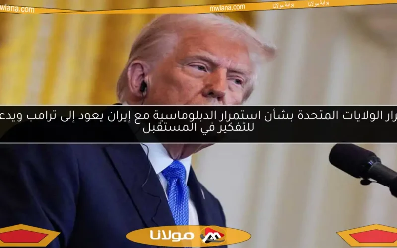 قرار الولايات المتحدة بشأن استمرار الدبلوماسية مع إيران يعود إلى ترامب ويدعو للتفكير في المستقبل
